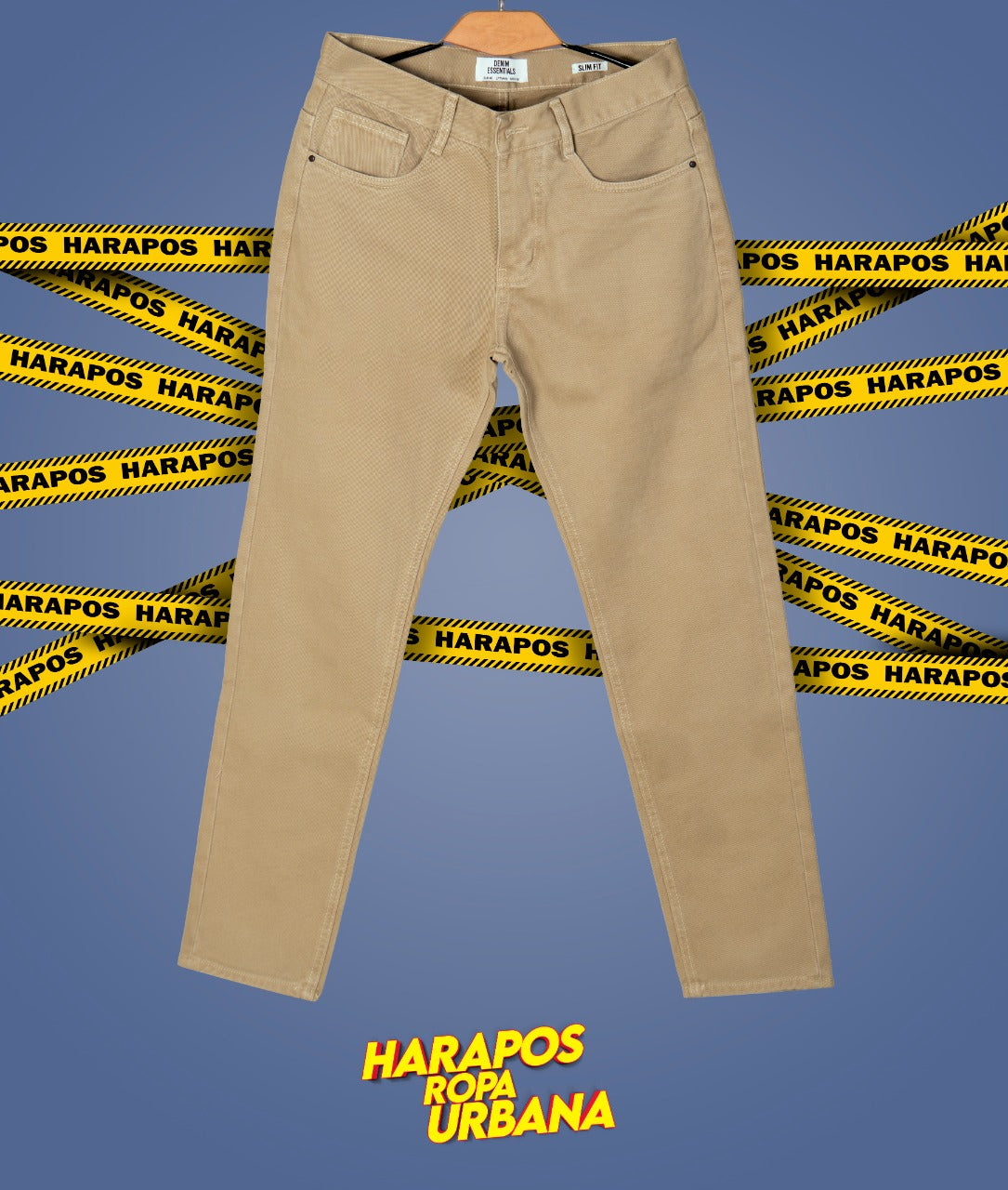 Pantalon jean essentials demin crema oscuro clasico