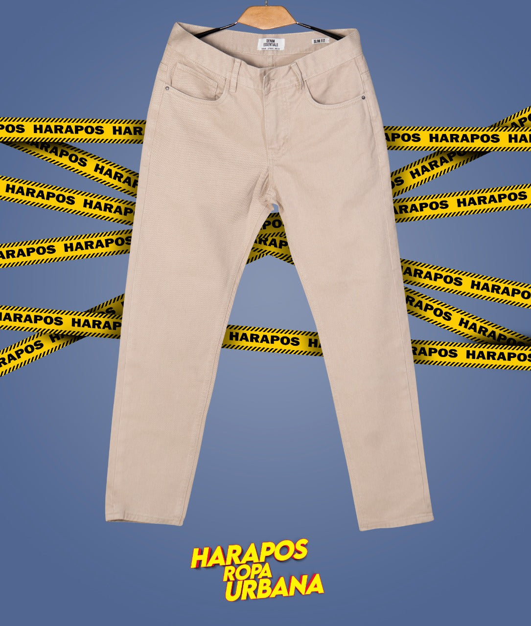 Pantalon jean essentials demin crema claro clasico