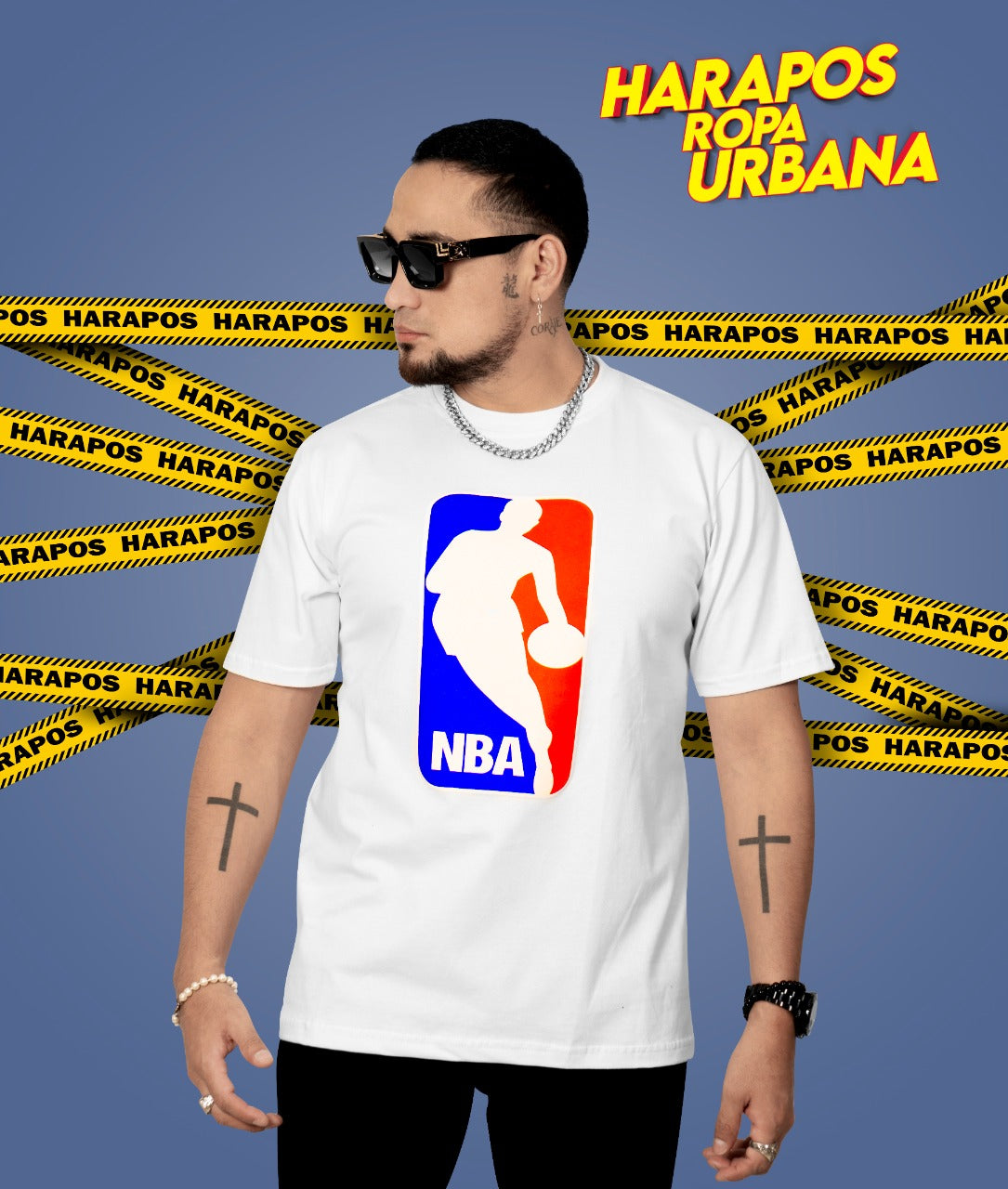 Polera jordan NBA blanca