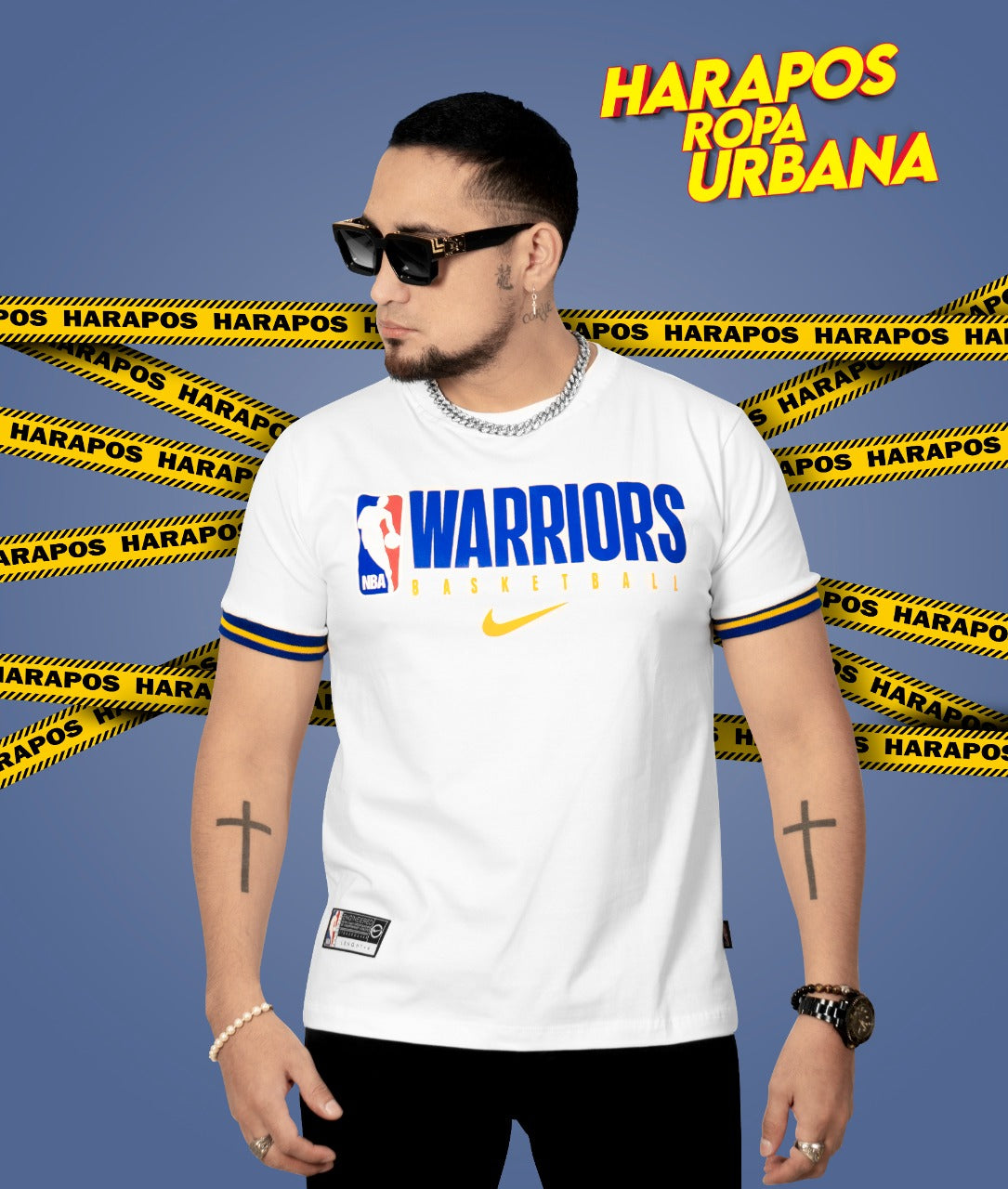 Polera warriors blanca
