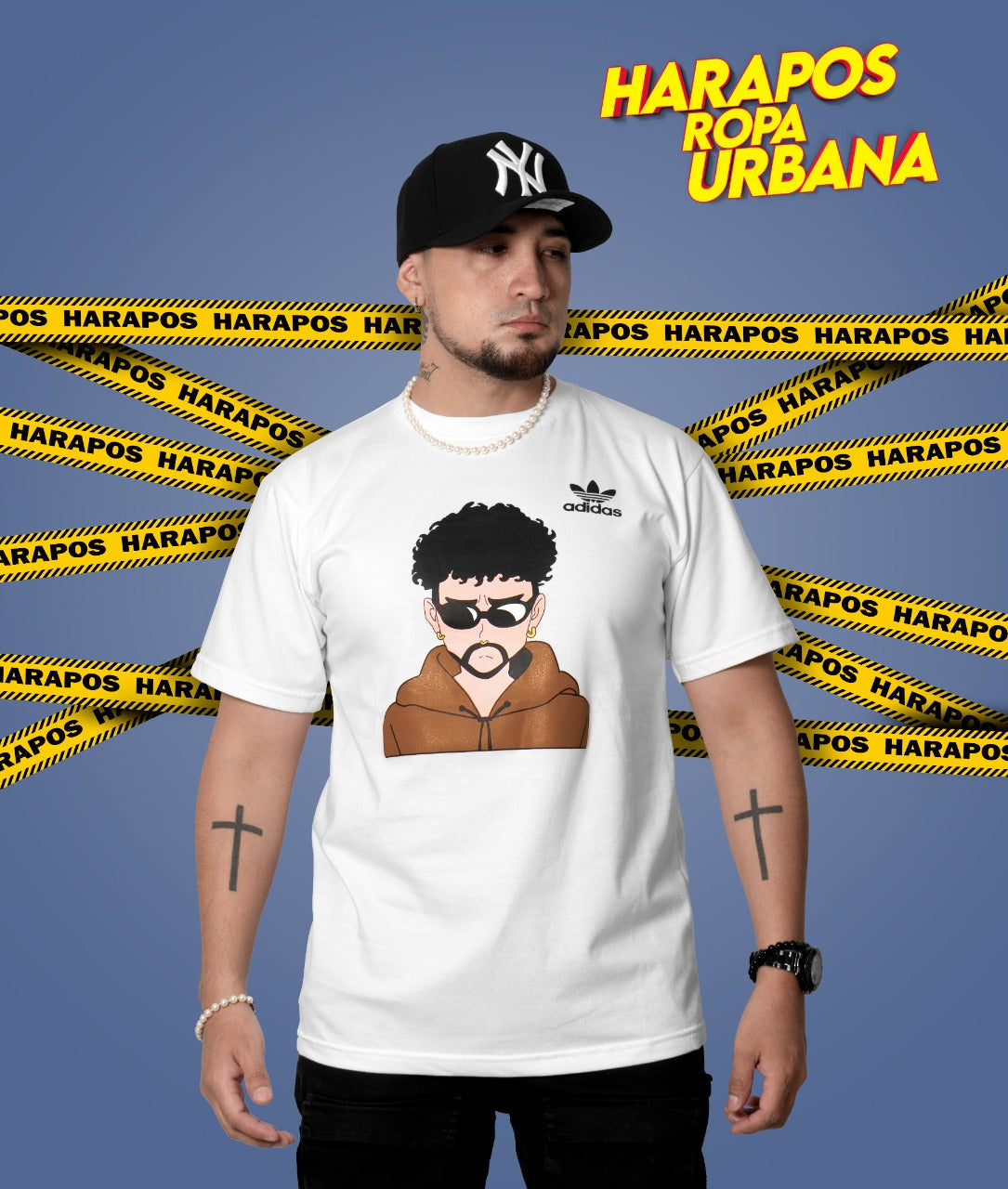 Polera adidas benito blanca