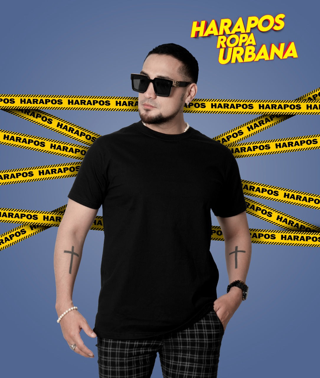 Polera zara basica negro