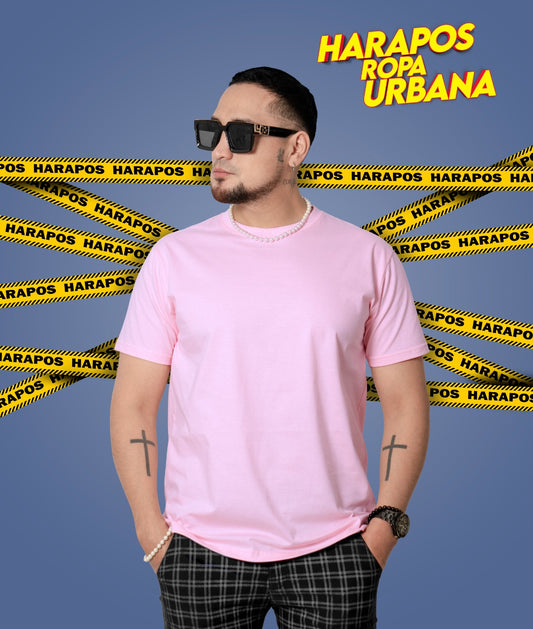 Polera zara basica rosada