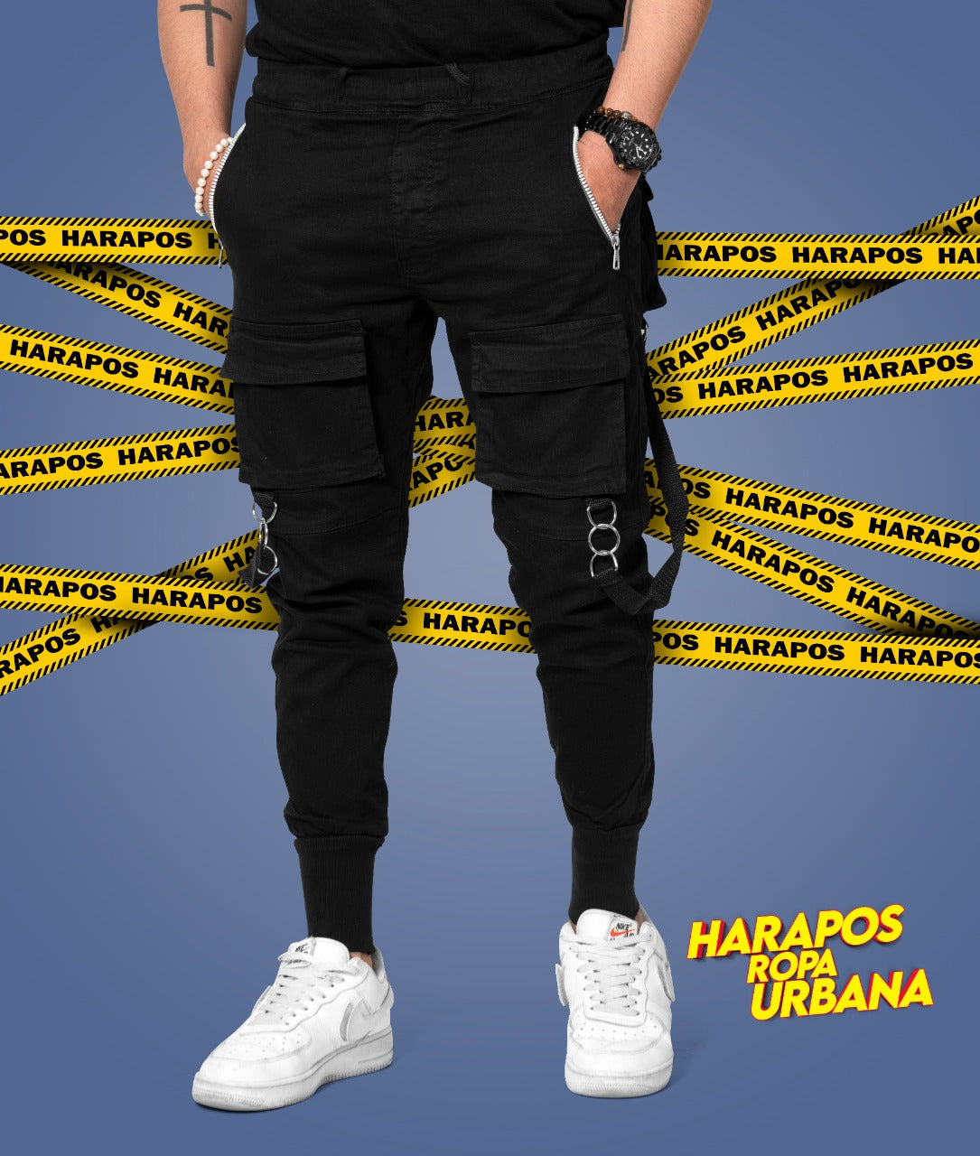 Jogger Club Black 6 bolsillos negro
