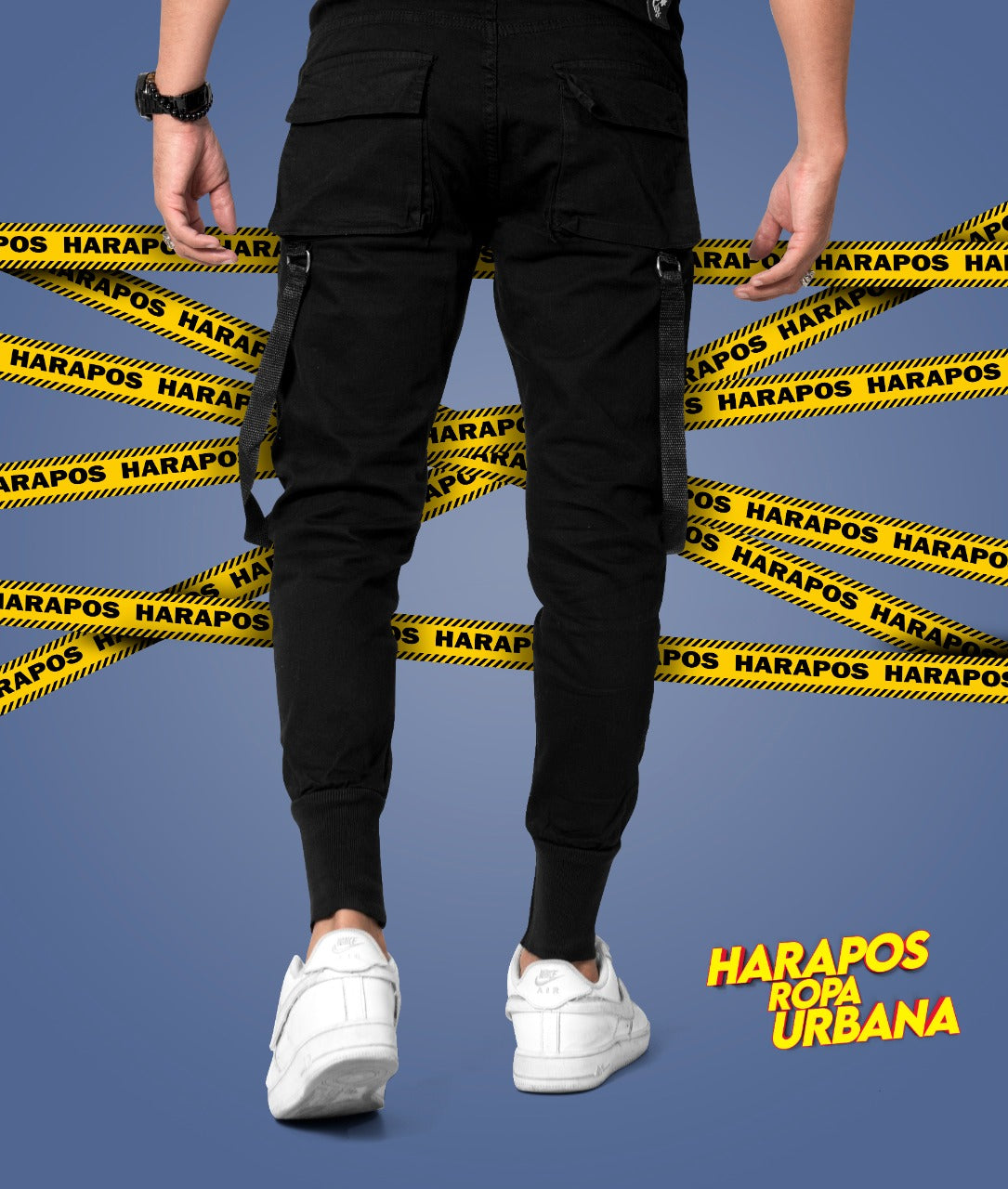 Jogger Club Black 6 bolsillos negro