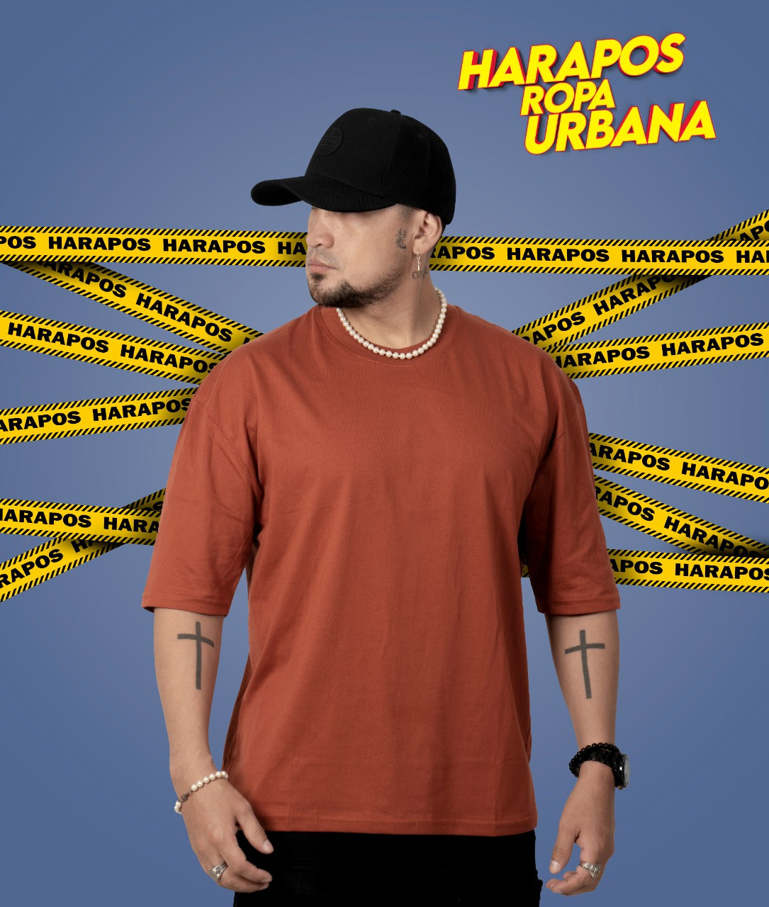 Polera rose london oversize basica ladrillo