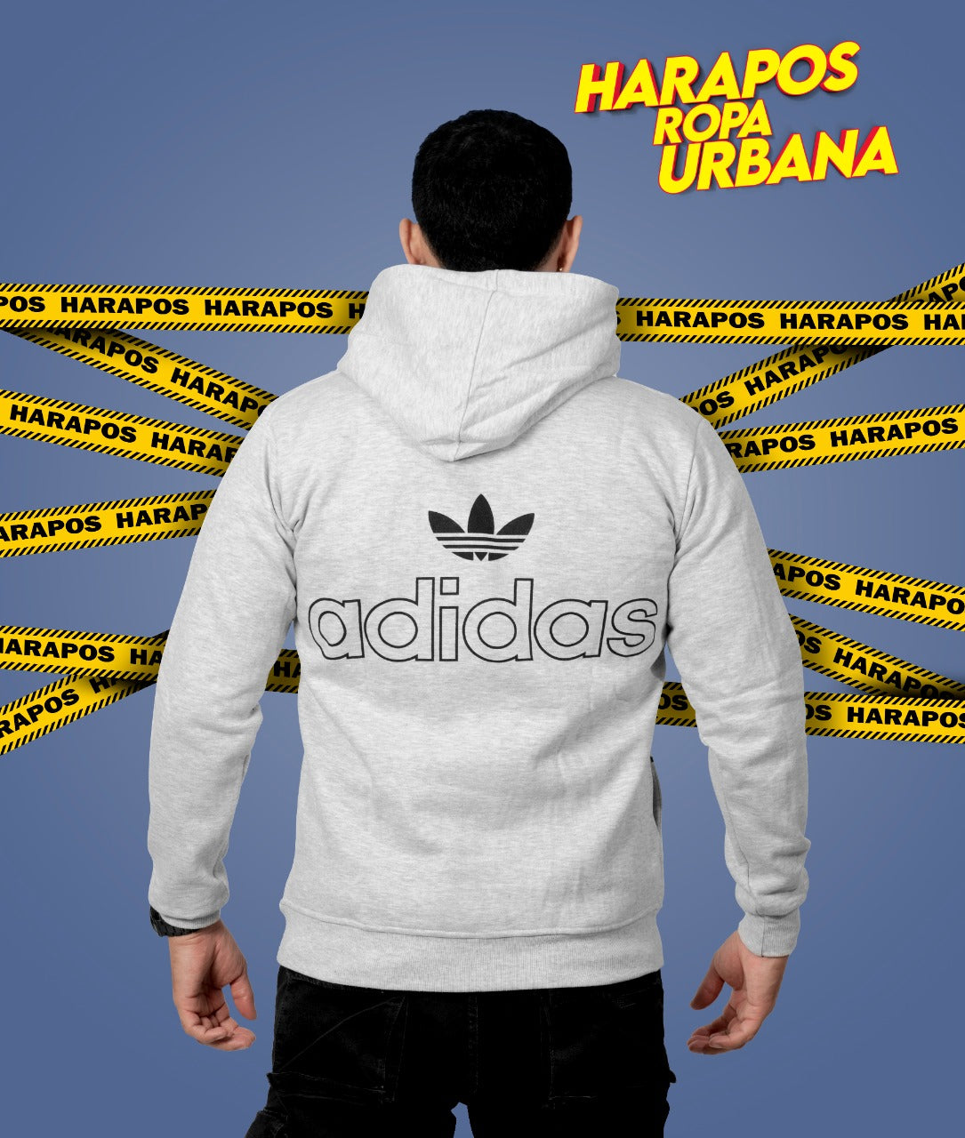 Canguro Adidas plomo