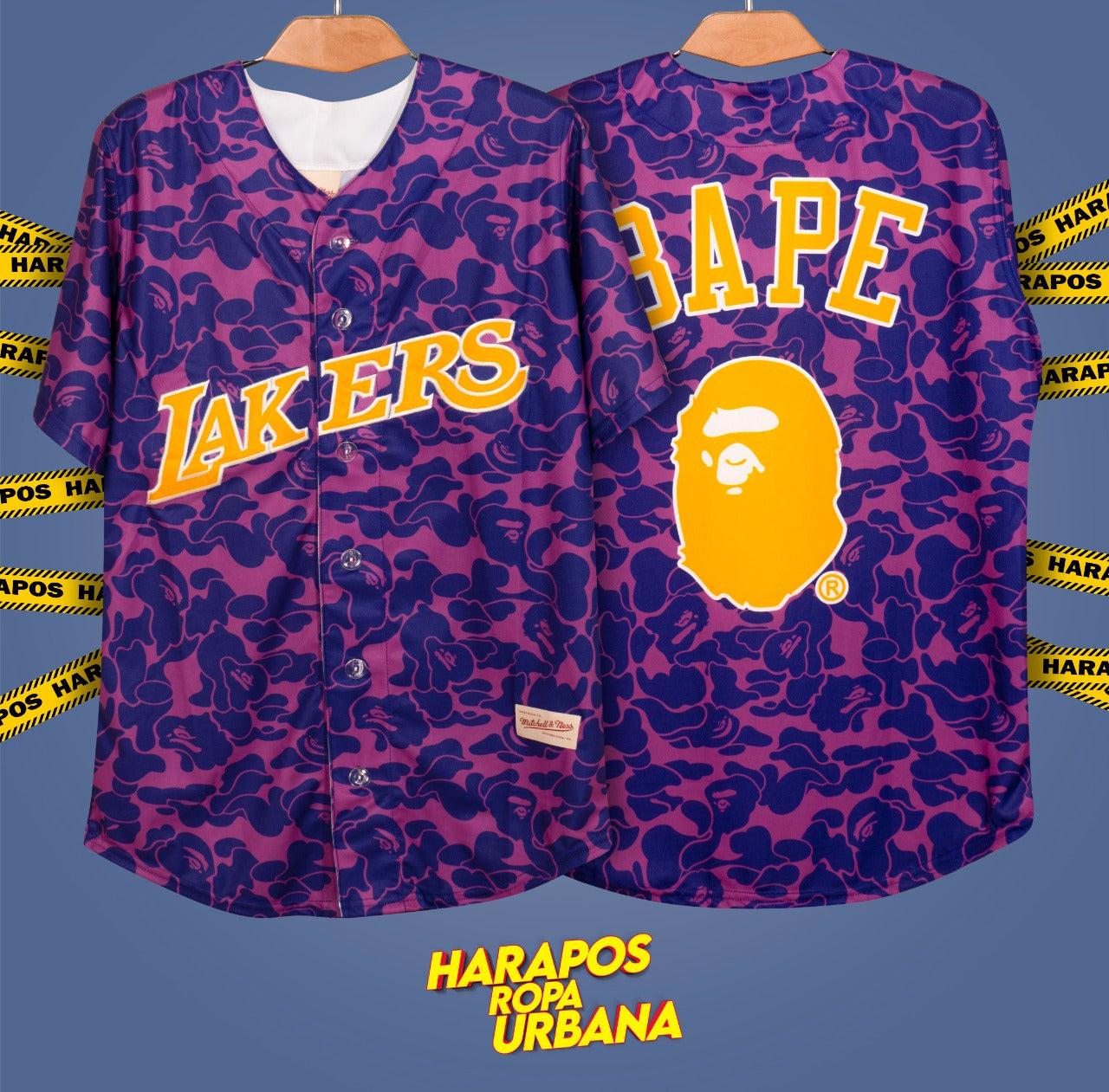 Jersey lakers bape lila camuflado