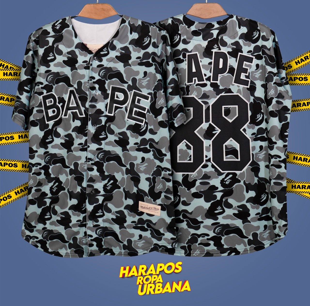 Jersey bape plomo camuflado
