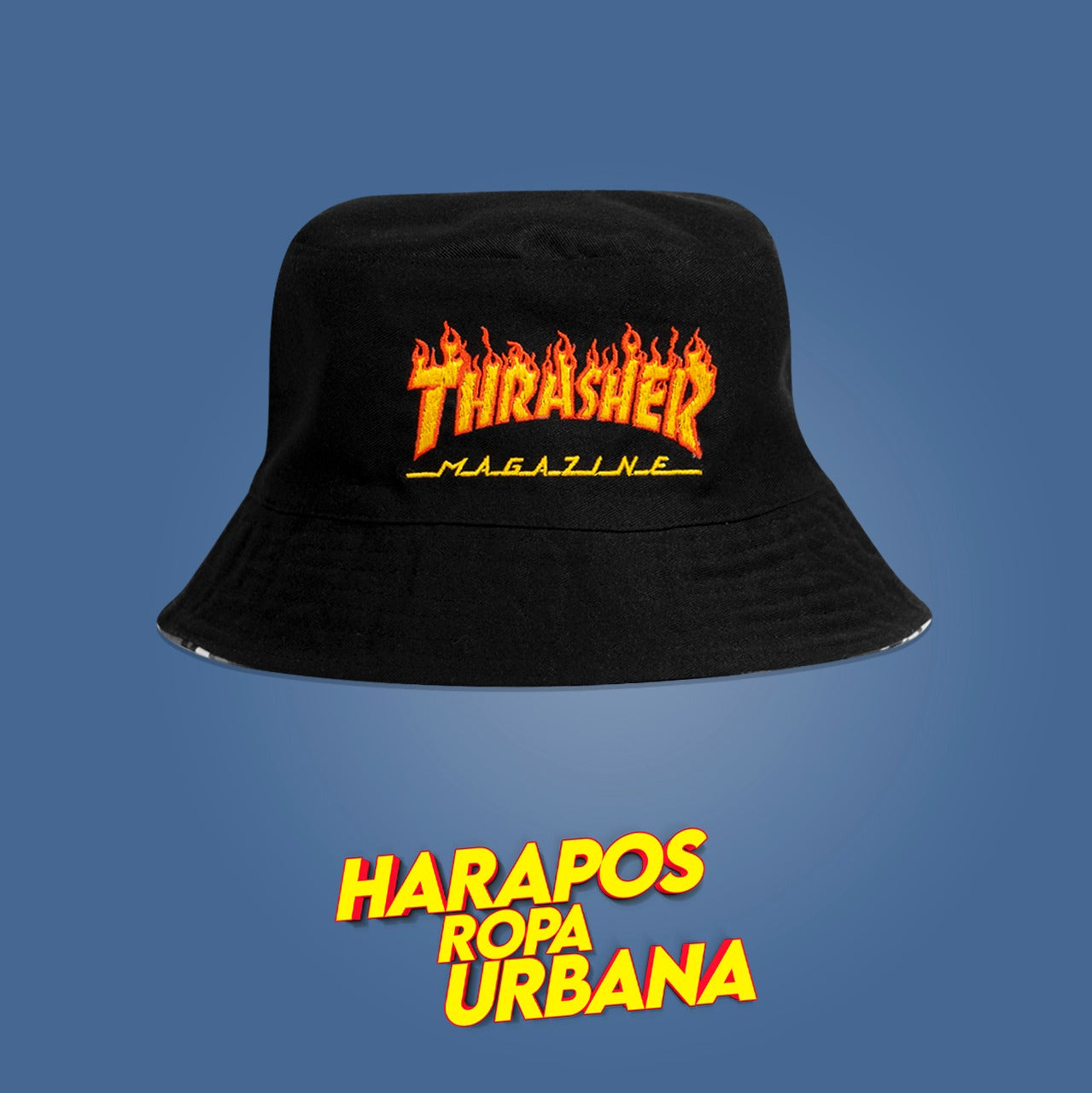 Sombrero thrasher doble cara camuflado plomo