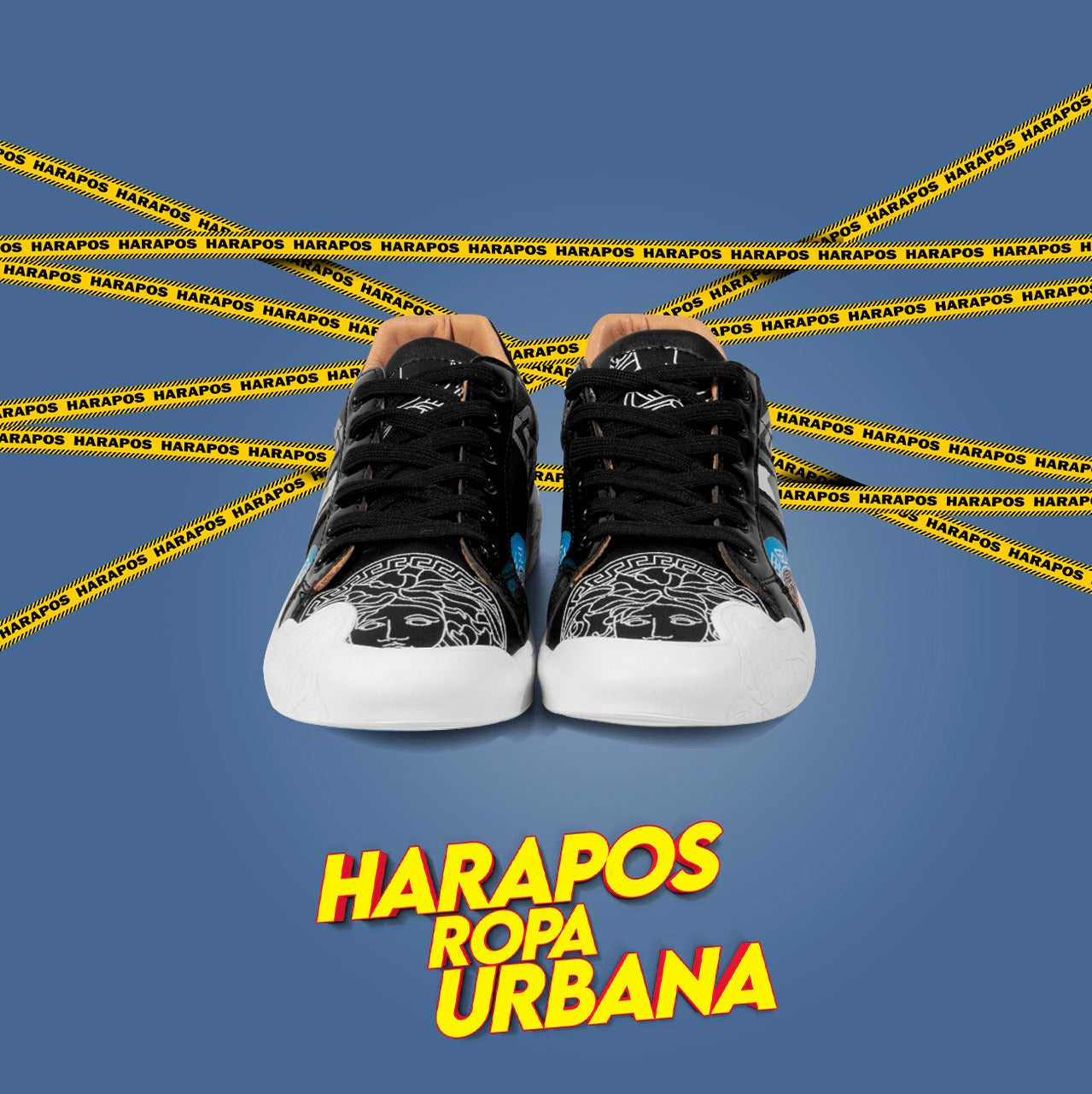 Zapatilla versace premium blanco con detalles dorados