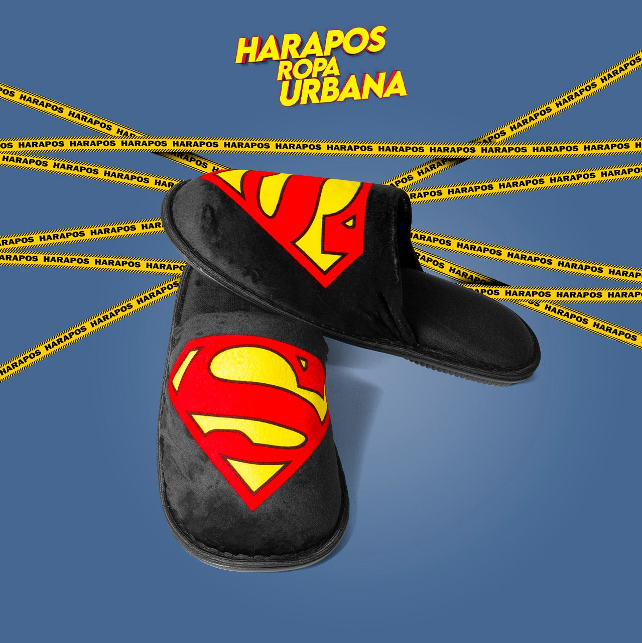 Pantuflas Superman negra
