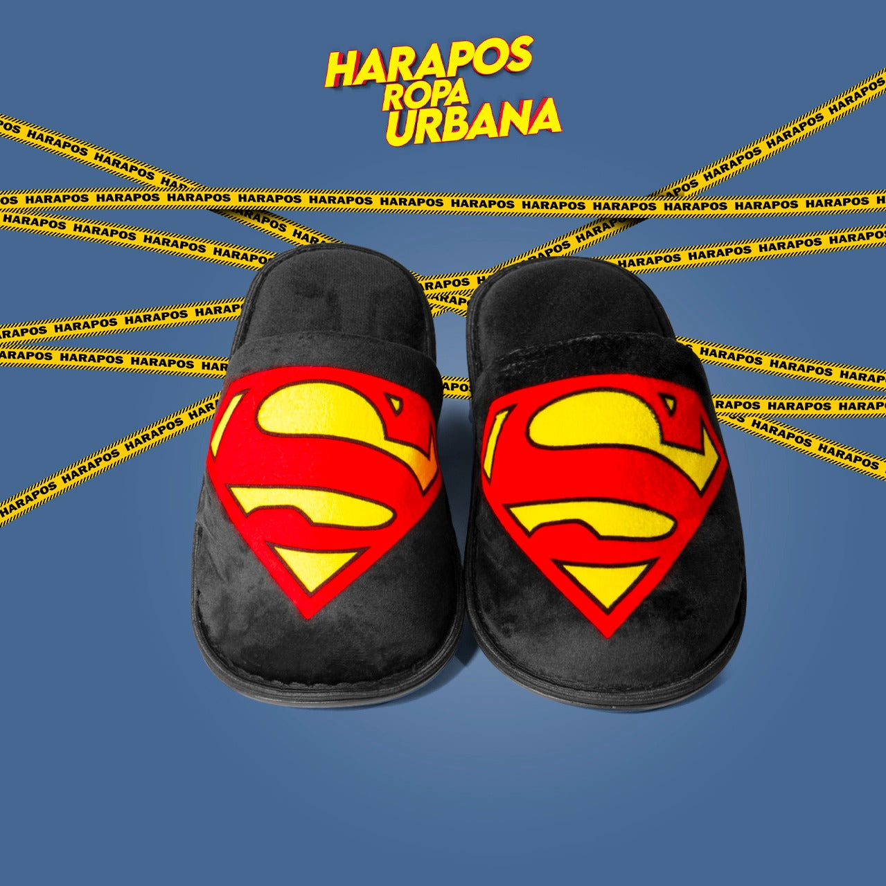 Pantuflas Superman negra