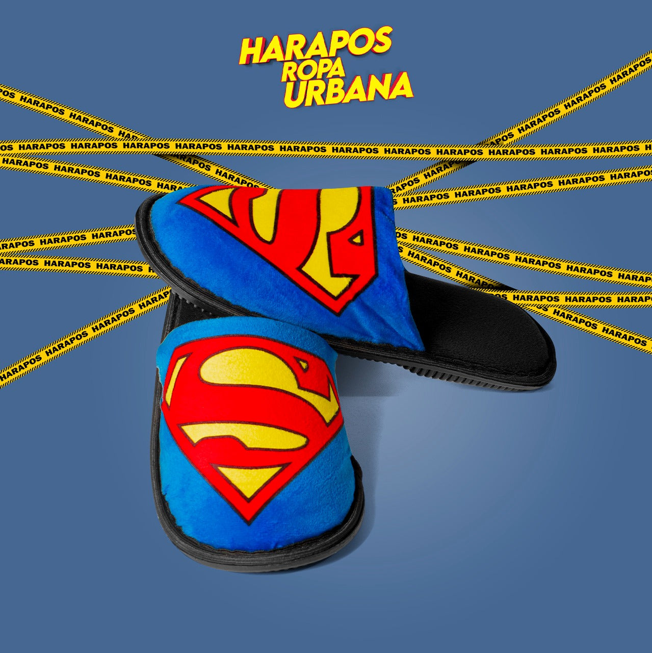 Pantuflas Superman azul
