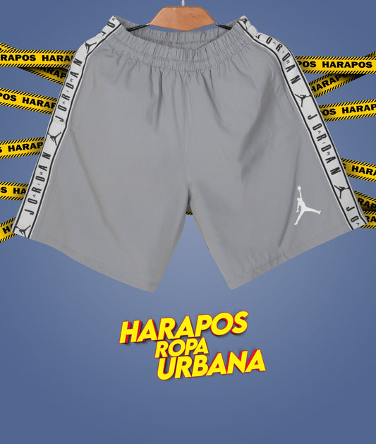 Short jordan air plomo franja lateral