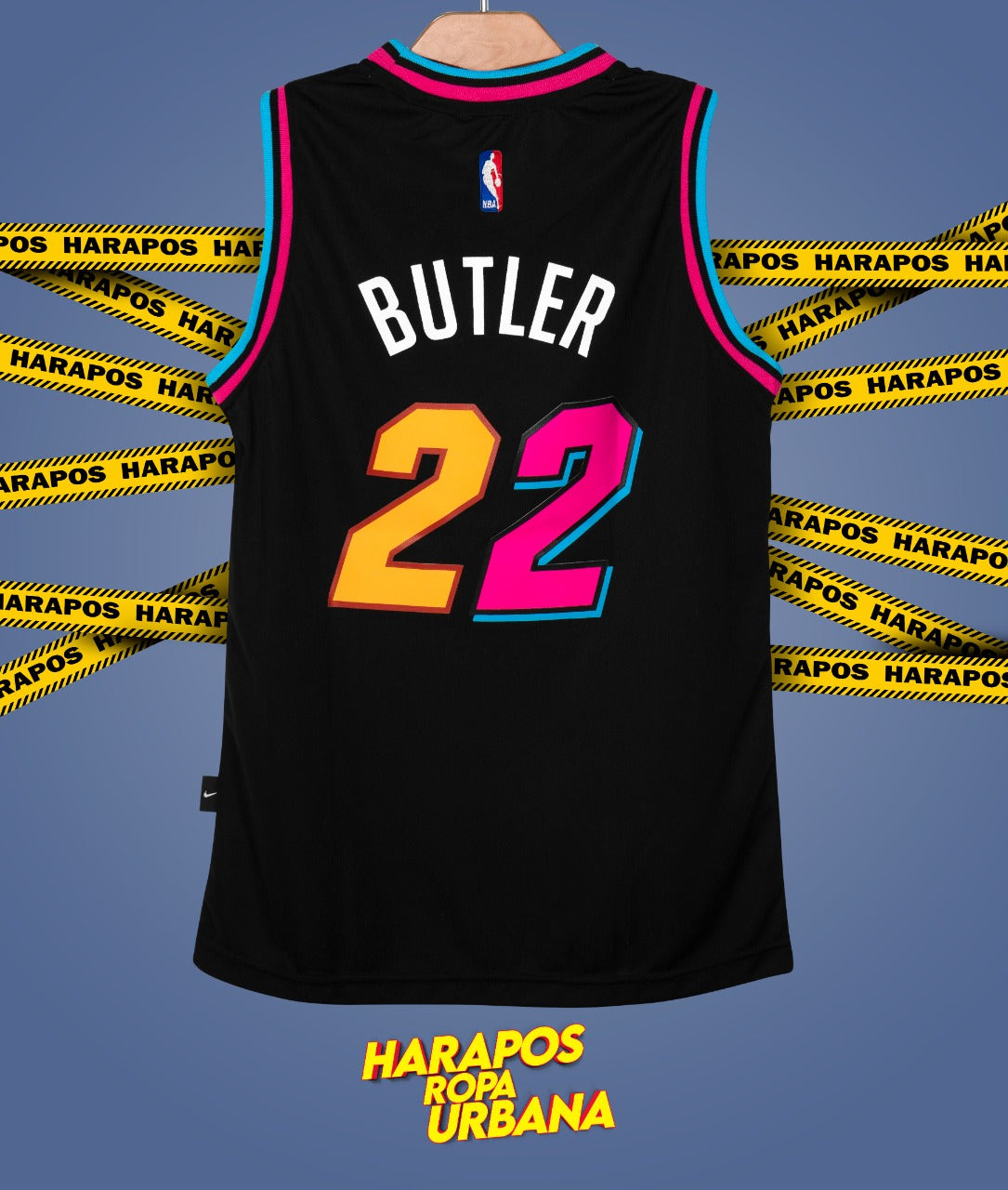 Solera miami negro letras colores