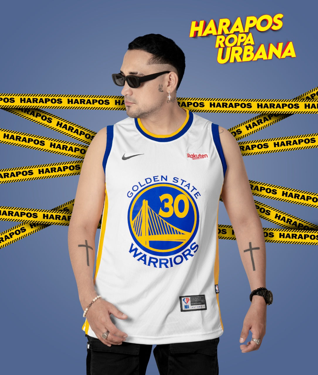 Solera Golden State blanca franja lateral