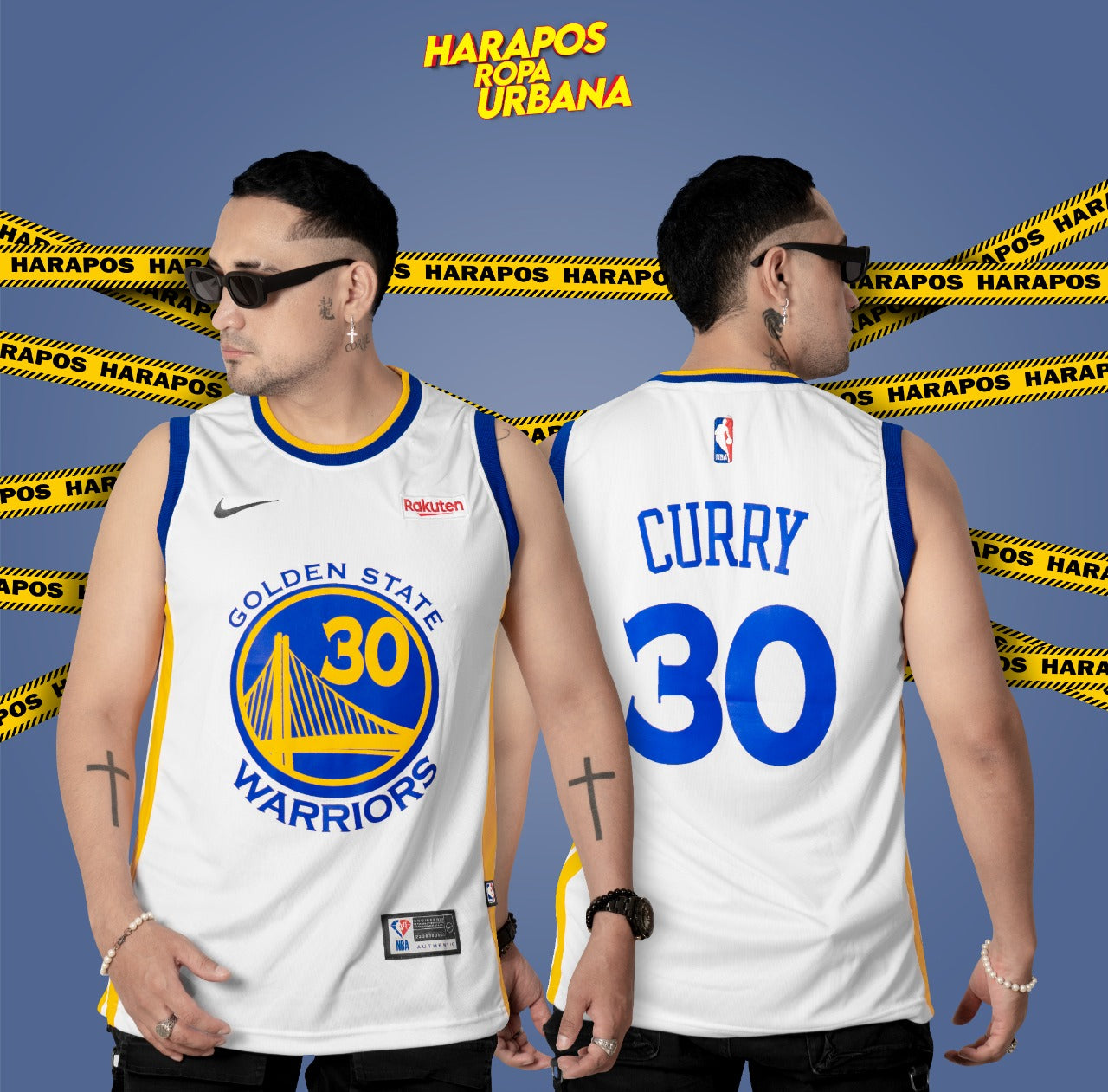 Solera Golden State blanca franja lateral