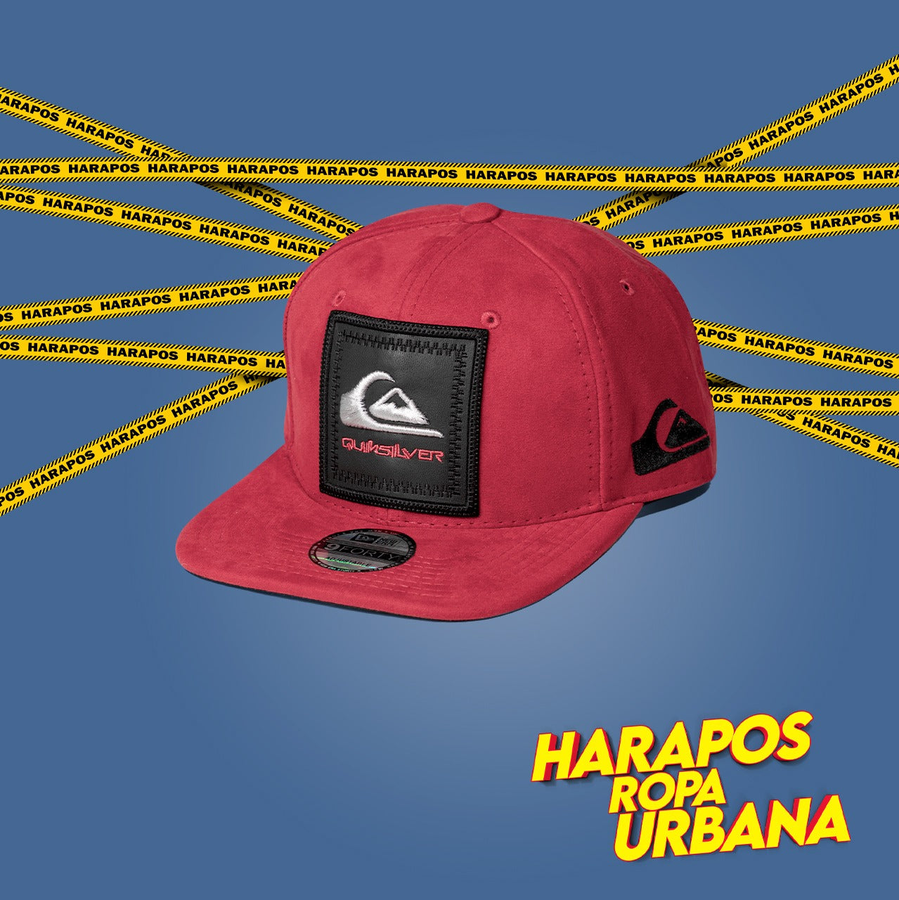 Gorra quicksilver plana rojo