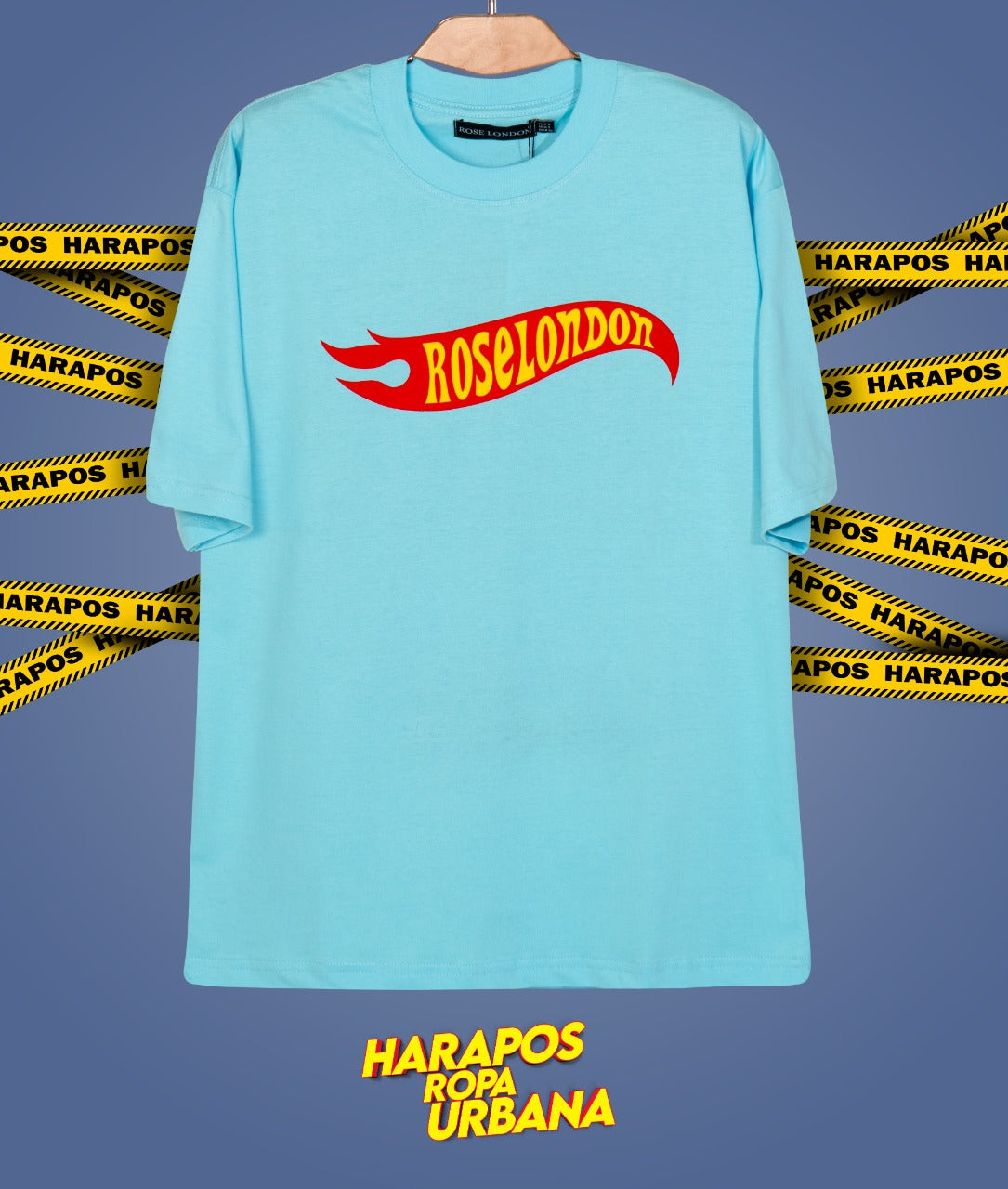 Polera rose london oversize hotwheels celeste
