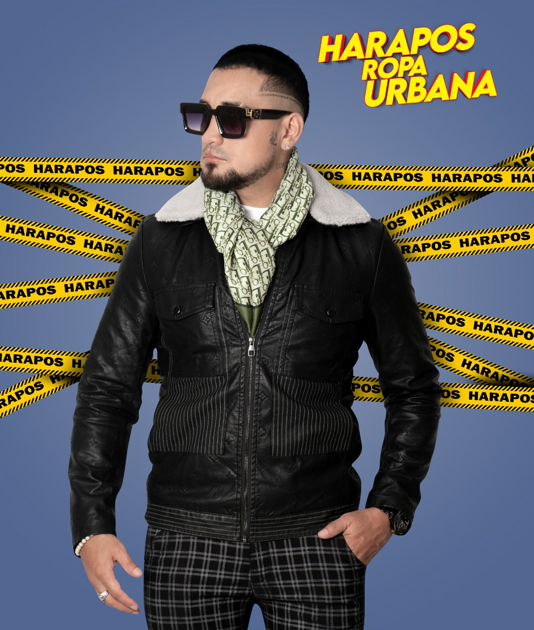 Bufanda dior verde letras