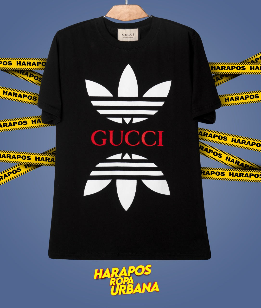 Polera adidas gucci negra