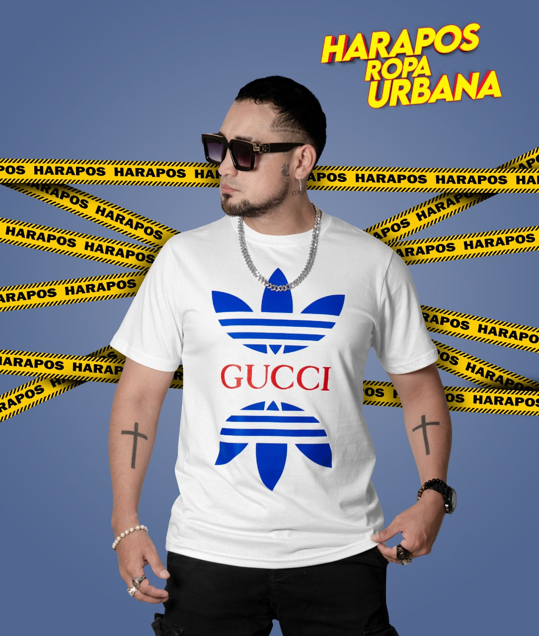 Polera adidas gucci blanca