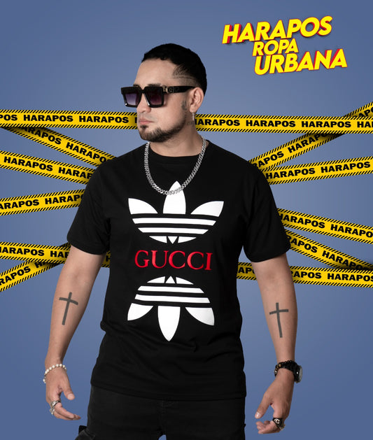 Polera adidas gucci negra