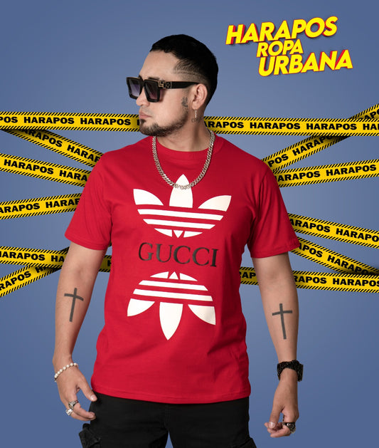 Polera adidas gucci rojo