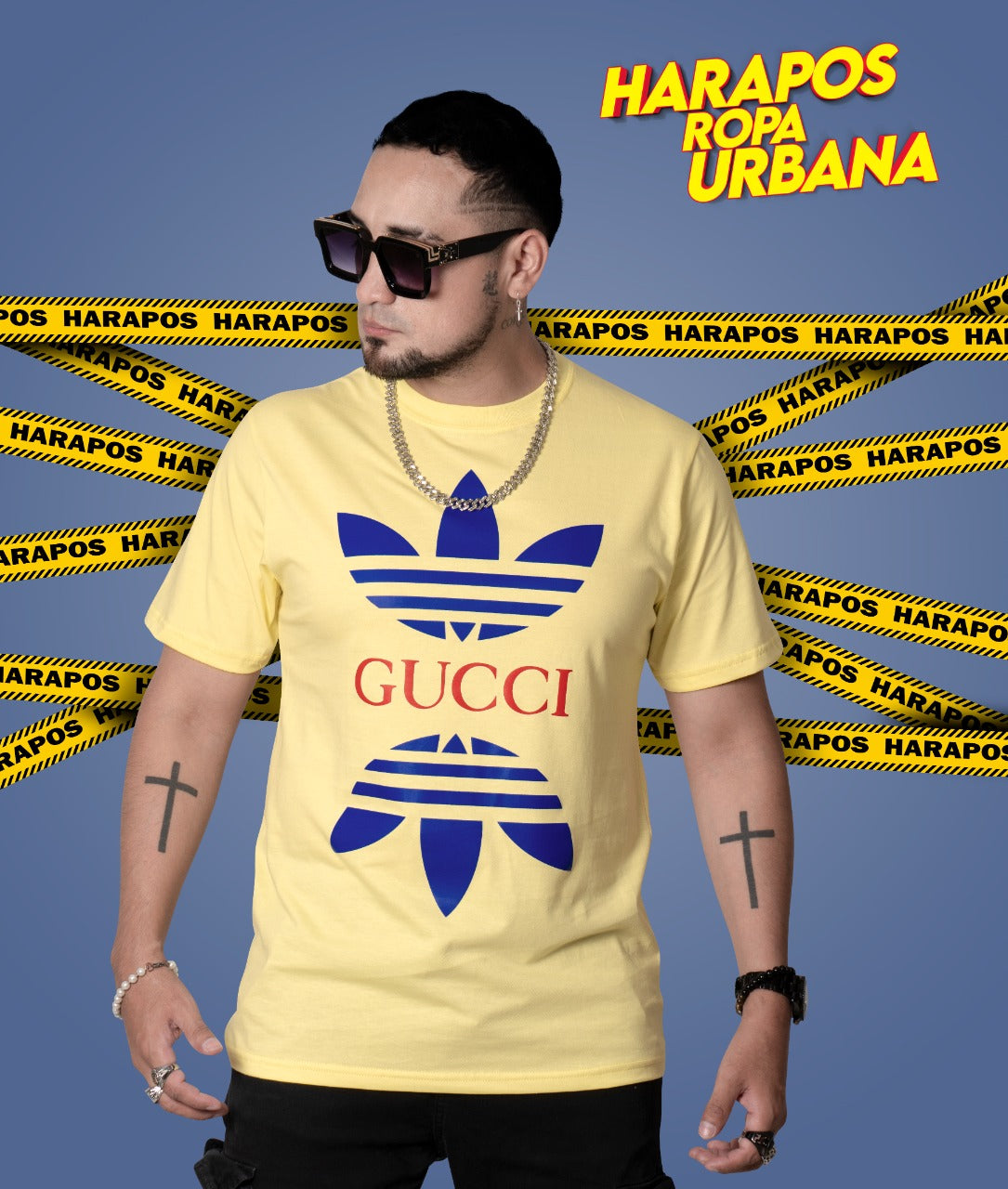 Polera adidas gucci amarilla